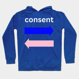 Consent blue and pink Hoodie